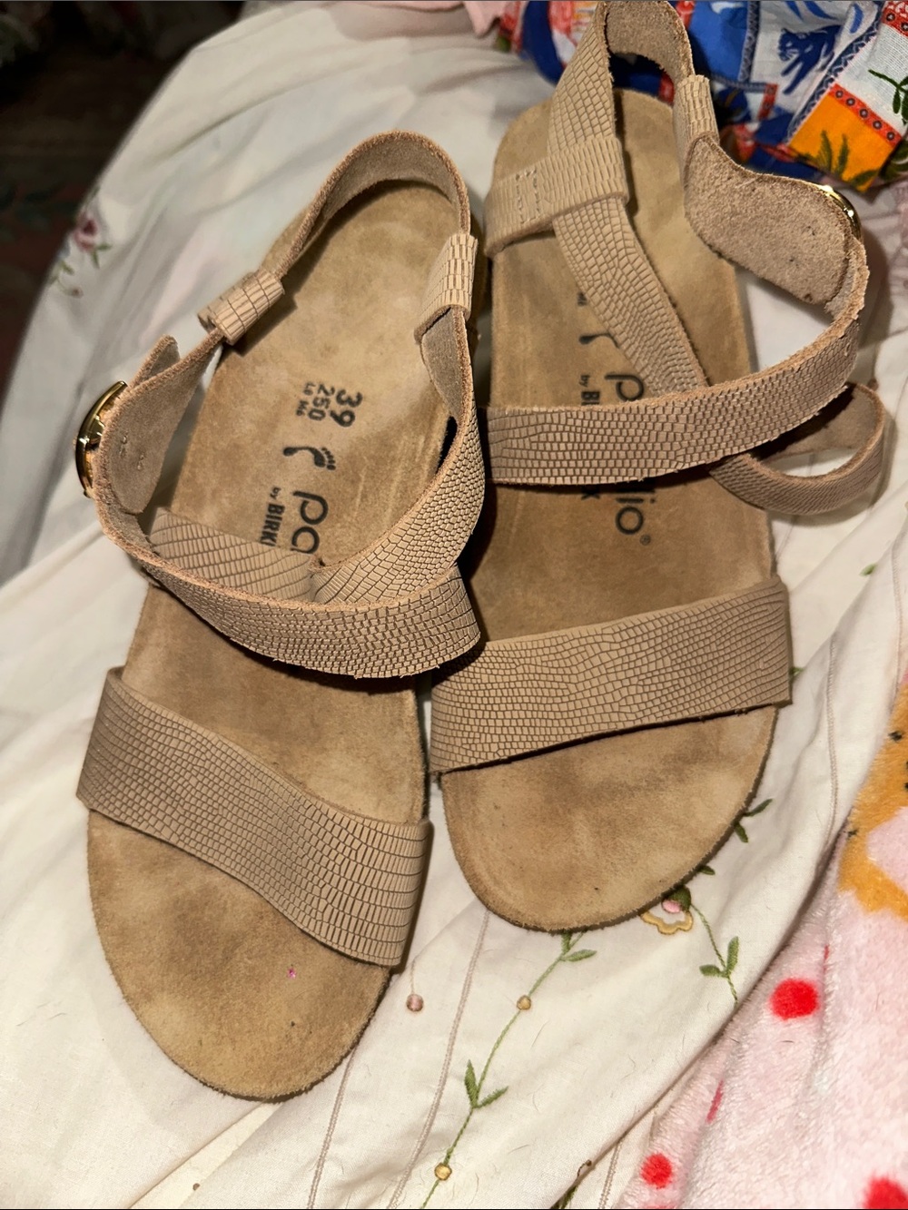 Birkenstock Papillio Size 9 N US Brown Leather Wrap Strappy Sandals